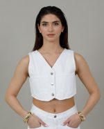 Monica vest white